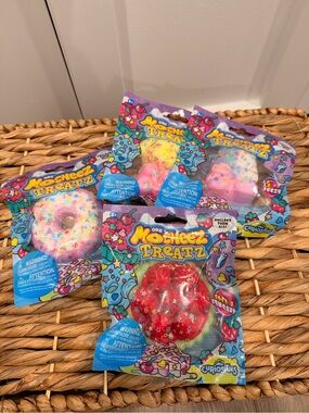 ORB Mochi-ez Treatz Kids Squishy Toy - Red, Pink, Yellow, White (4pack)